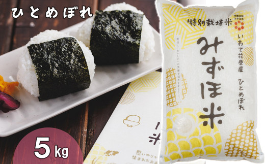 有機みずほ米 ひとめぼれ 白米 5kg 【1387】岩手県花巻市17000米・パン白米