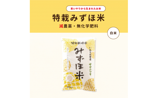 特別栽培みずほ米 ササニシキ 白米 10kg 【1759】岩手県花巻市25000米・パン白米