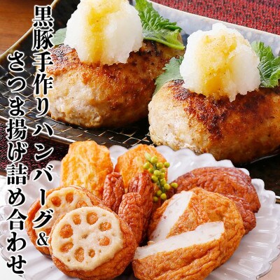 黒豚手作りハンバーグ&さつま揚げ詰め合わせ A3-141【配送不可地域:離島】【1166326】鹿児島県枕崎市13000魚介・海産物その他 魚介・海産物