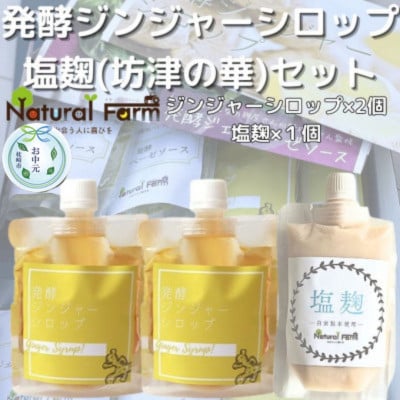 【のし付き・お中元】発酵ジンジャーシロップ&塩麹A7-11C【配送不可地域:離島】【1509457】鹿児島県枕崎市17000調味料・油その他 調味料・油