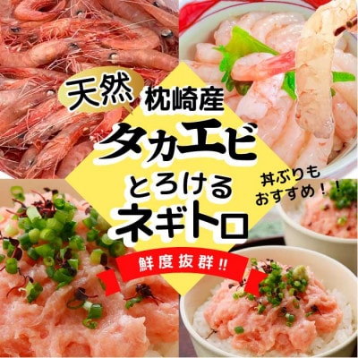 【薩摩甘エビ】天然タカエビ&ネギトロ A0-52【配送不可地域:離島】【1526066】鹿児島県枕崎市10000魚介・海産物エビ