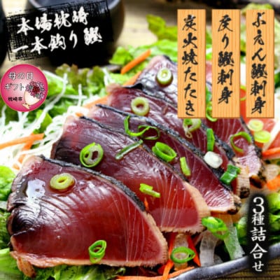 【母の日】枕崎産 一本釣り ぶえん鰹刺身・たたき・戻り鰹 詰め合わせ【タレ付】 A3-301M【配送不可地域:離島】【1600650】鹿児島県枕崎市13000魚介・海産物鮮魚