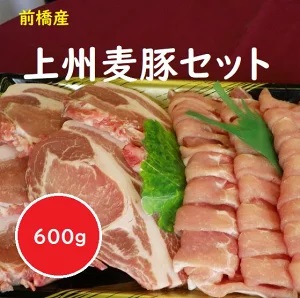 A-02 前橋産上州麦豚セット(600g)群馬県前橋市10000肉