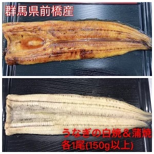 R4-56 上州うなぎ白焼・蒲焼セット 各1尾(1尾150g以上)群馬県前橋市22000魚介・海産物