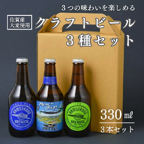 〈アームストロング〉クラフトビール3本セット:B130-031佐賀県佐賀市13000酒・アルコールビール・発泡酒