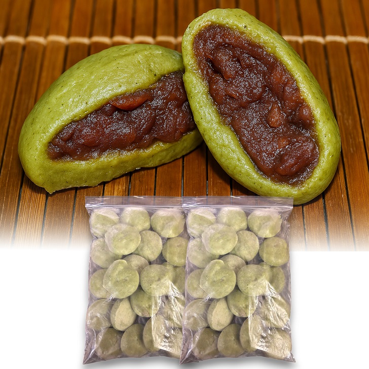 【手作りつきたて急速冷凍】佐賀県産もち米100% 自慢の杵つき粒あん入りよもぎ餅 40g×20個入×2P(冷凍):B150-060佐賀県佐賀市15000米・パン玄米・雑穀米・もち米・餅