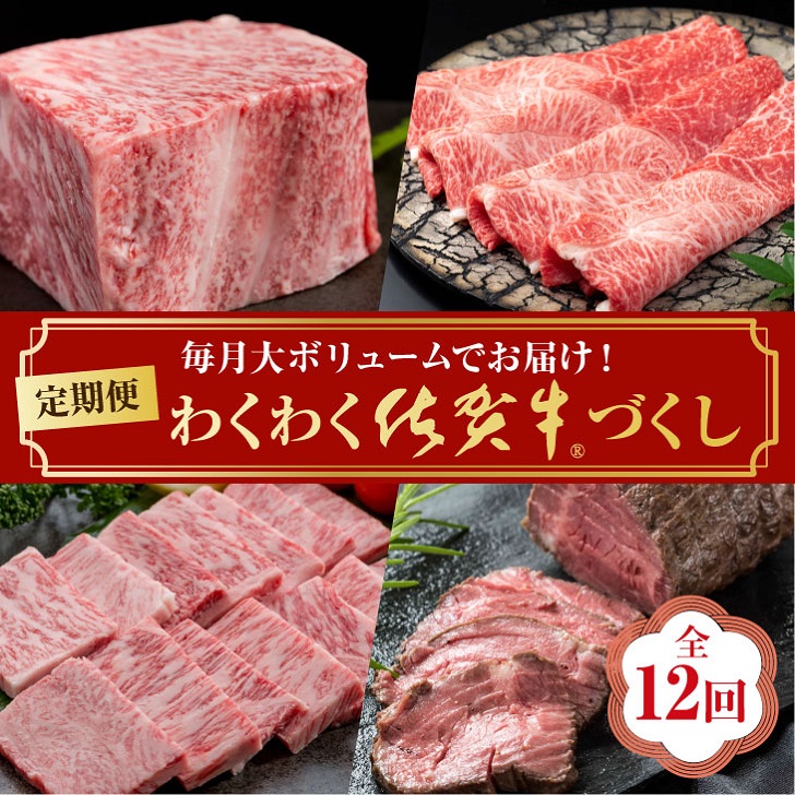 【定期便12回】わくわく佐賀牛づくし:D102-001佐賀県佐賀市1020000肉