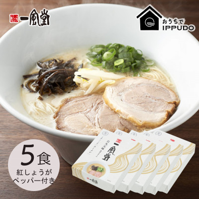 博多一風堂 豚骨ラーメン 白丸1食×5箱 とんこつ博多細麺【1558464】長野県茅野市11000麺ラーメン