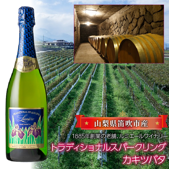 トラディショナルスパークリング カキツバタ 750ml  063-003山梨県笛吹市23000酒・アルコール