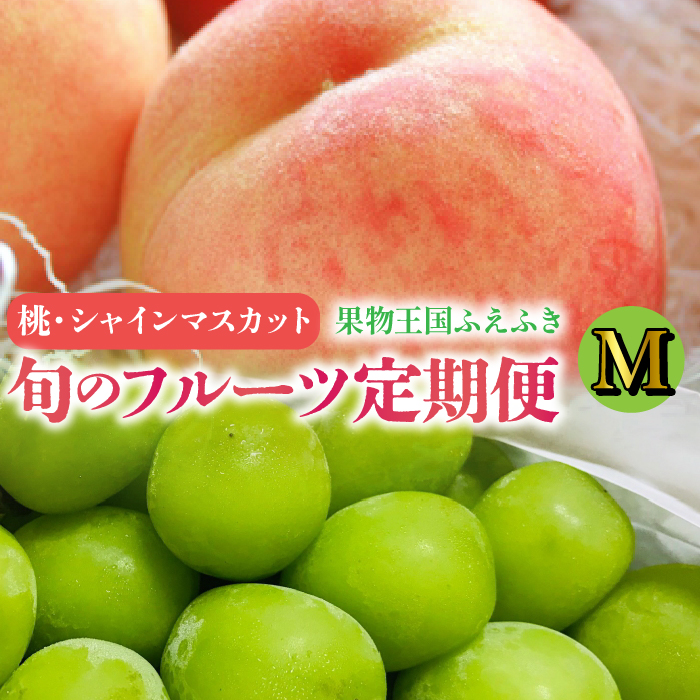 ふえふき旬のフルーツ定期便(桃・シャインマスカット)【M】 109-014山梨県笛吹市32000果物・フルーツ