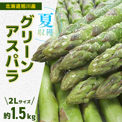 【先行受付】2026年7月より発送予定「夏収穫グリーンアスパラ」2Lサイズ約1.5kg_00415【配送不可地域:離島】【1154964】北海道旭川市24000野菜・きのこその他 野菜