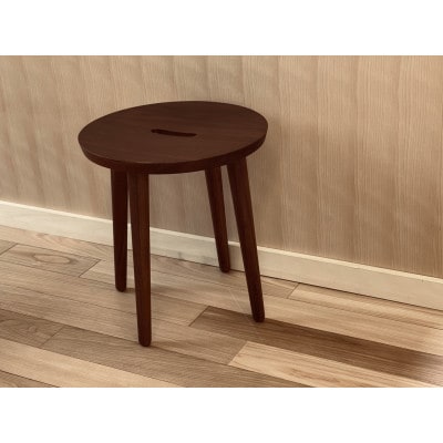 スツール(丸)(ウォルナット)_01738【1157053】北海道旭川市97000衣類・装飾品・工芸品その他 装飾品・工芸品