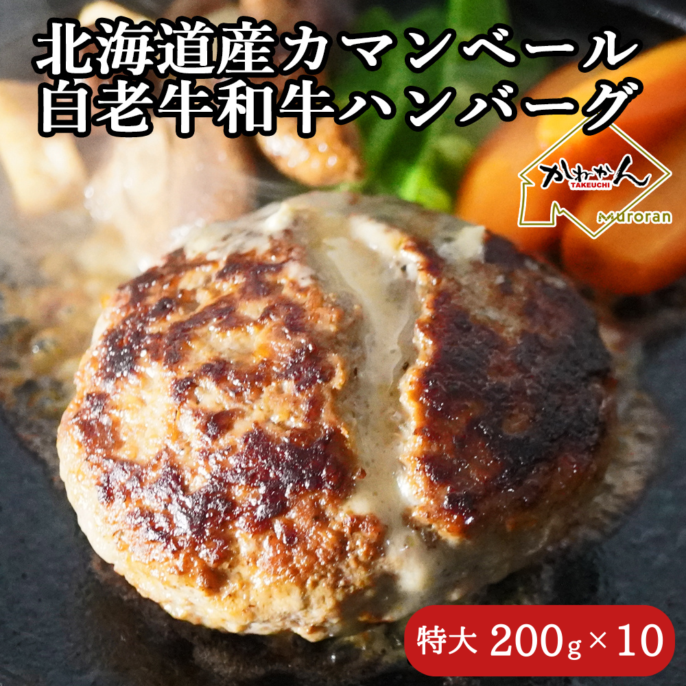 道産和牛カマンベールチーズハンバーグ(200g)10個入り MROA050北海道室蘭市36500肉牛肉