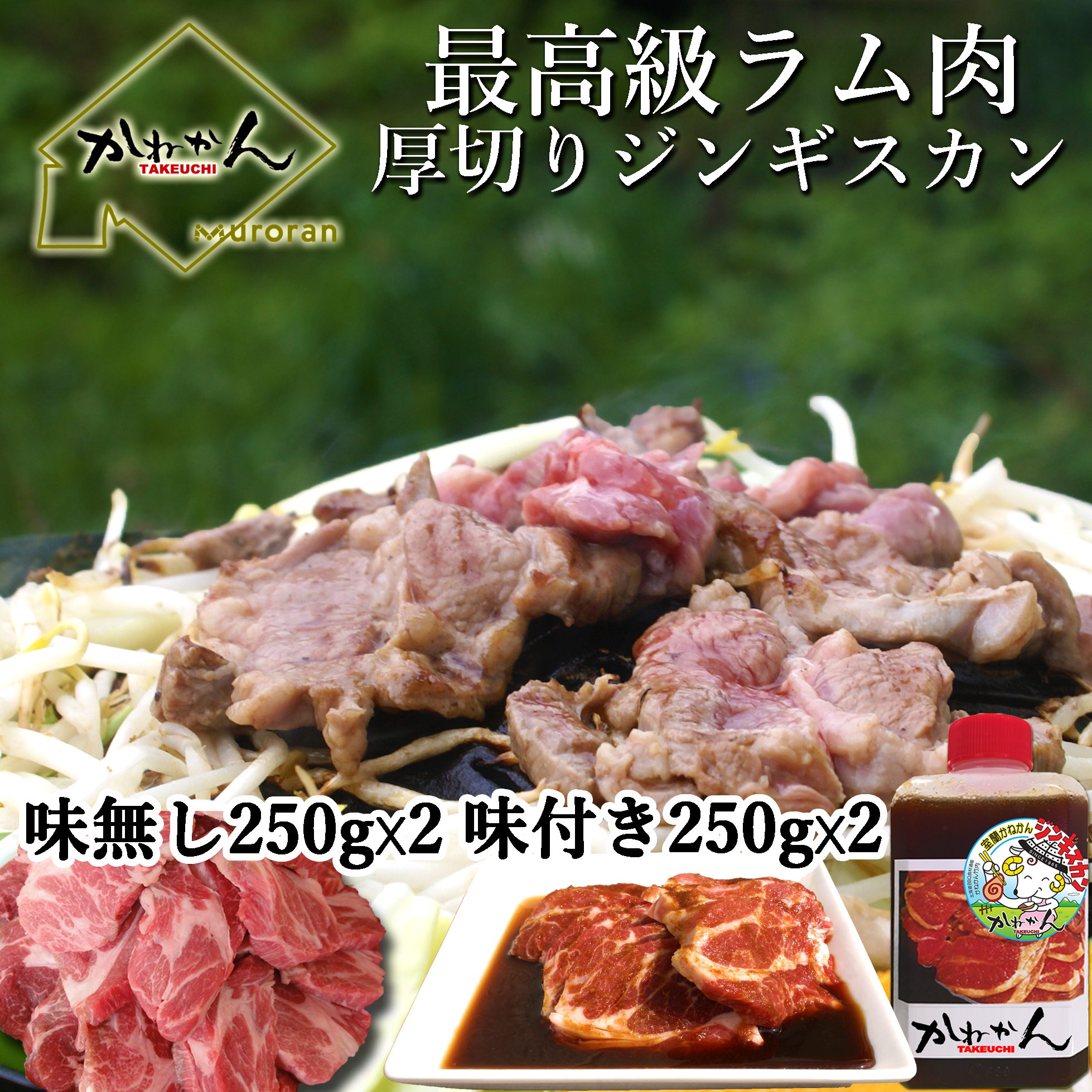 味付けジンギスカン250g×2 ラム肩ロース250×2 MROA053北海道室蘭市19000肉その他 肉