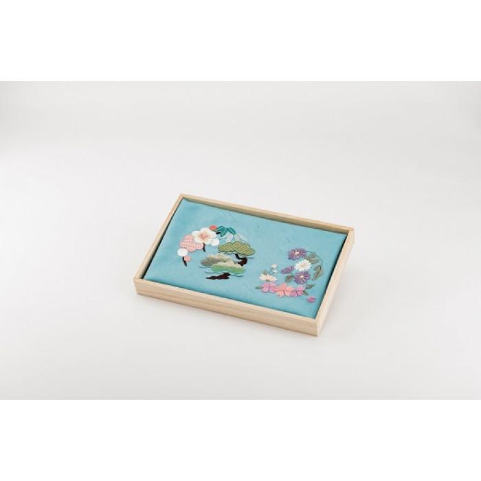 【加賀繍】(水色)風呂敷石川県金沢市190000衣類・装飾品・工芸品その他 装飾品・工芸品