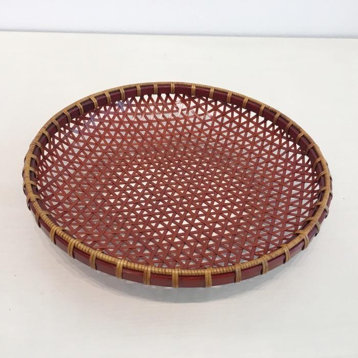 【竹工芸】漆塗盛篭(朱)石川県金沢市49000衣類・装飾品・工芸品その他 装飾品・工芸品