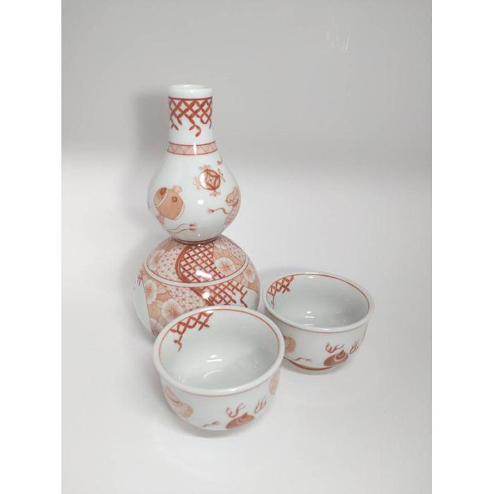 晩酌揃 赤絵宝尽くし 九谷焼石川県金沢市169000衣類・装飾品・工芸品その他 装飾品・工芸品
