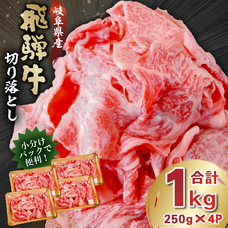 飛騨牛切り落とし1Kg(250g×4)【0016-019】岐阜県可児市22000肉牛肉