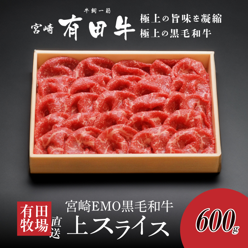<宮崎EMO黒毛和牛 すき焼き用上スライス 600?> K20_0013_3宮崎県木城町21500肉牛肉