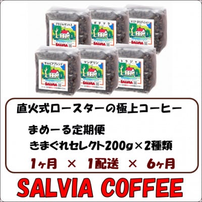 【毎月定期便】まめーる店主のきまぐれセレクト200g×2袋【豆】全6回【4053867】千葉県館山市58000お茶・飲料コーヒー・紅茶