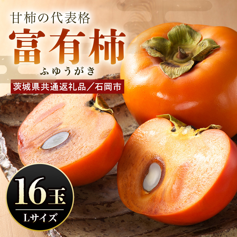 【数量限定・先行予約】 富有柿 L 16玉 《11月13日〜12月10日発送予定》 (茨城県共通返礼品 石岡市) 67-A茨城県小美玉市8000果物・フルーツその他 果物・フルーツ