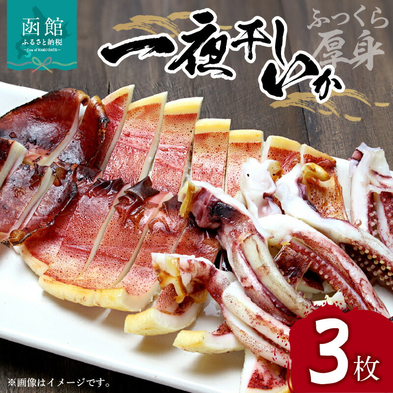 イチヨ水産 一夜干しいか3枚セット(函館産)_HD010-010北海道函館市20000魚介・海産物イカ・タコ・ウニ