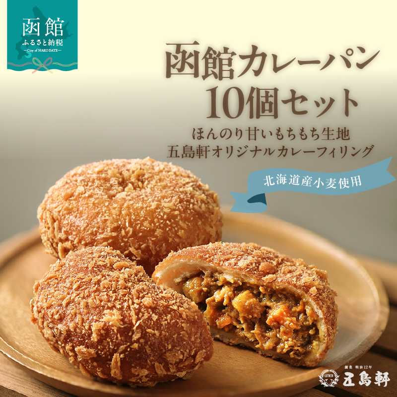 函館カレーパン10個セット_HD030-021北海道函館市19000米・パンパン