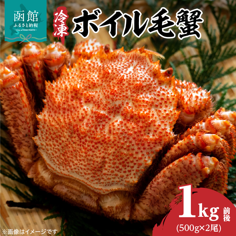 冷凍ボイル北海道名産毛蟹(500g) 2尾_HD069-030北海道函館市69000魚介・海産物カニ