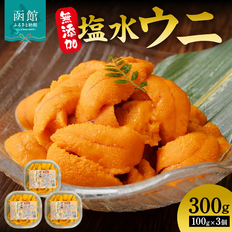 無添加塩水ウニパック(100g) ×3個セット_HD069-033北海道函館市84000魚介・海産物イカ・タコ・ウニ