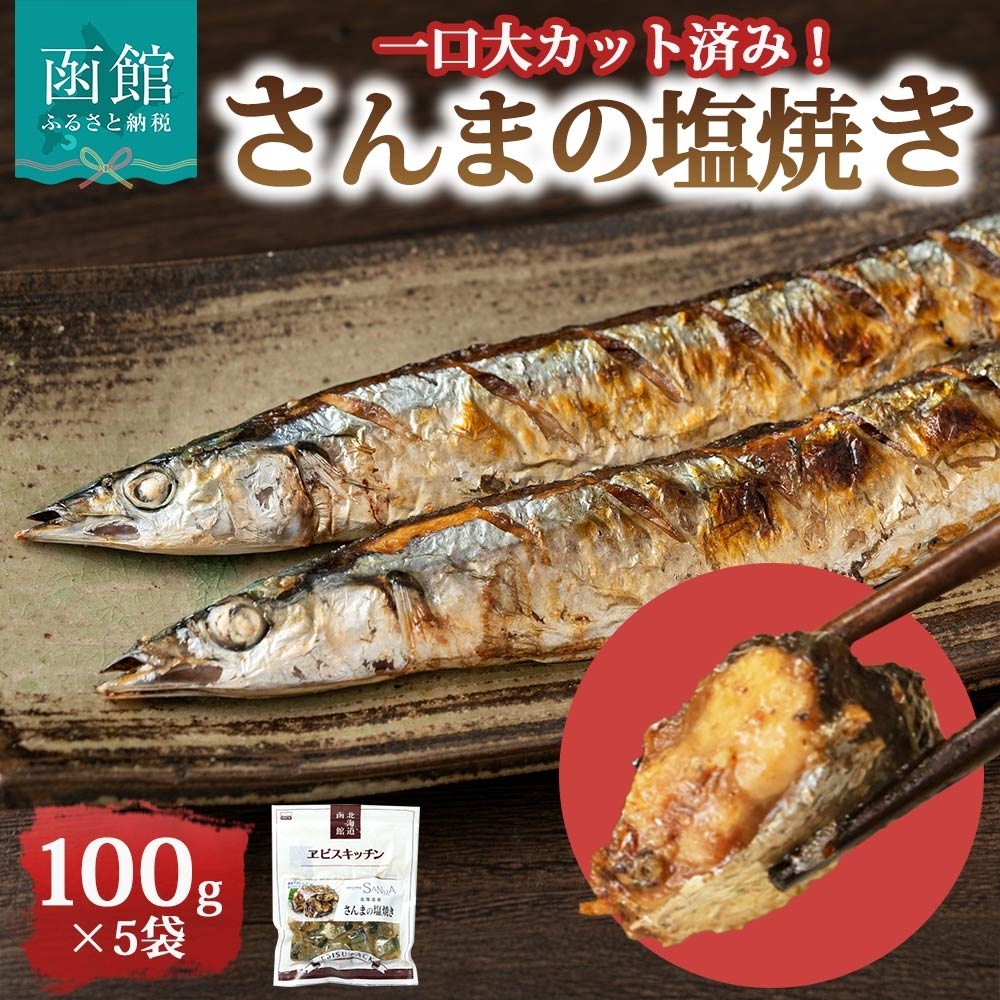 さんまの塩焼き 100g×5袋_HD215-008北海道函館市10000魚介・海産物その他 魚介・海産物