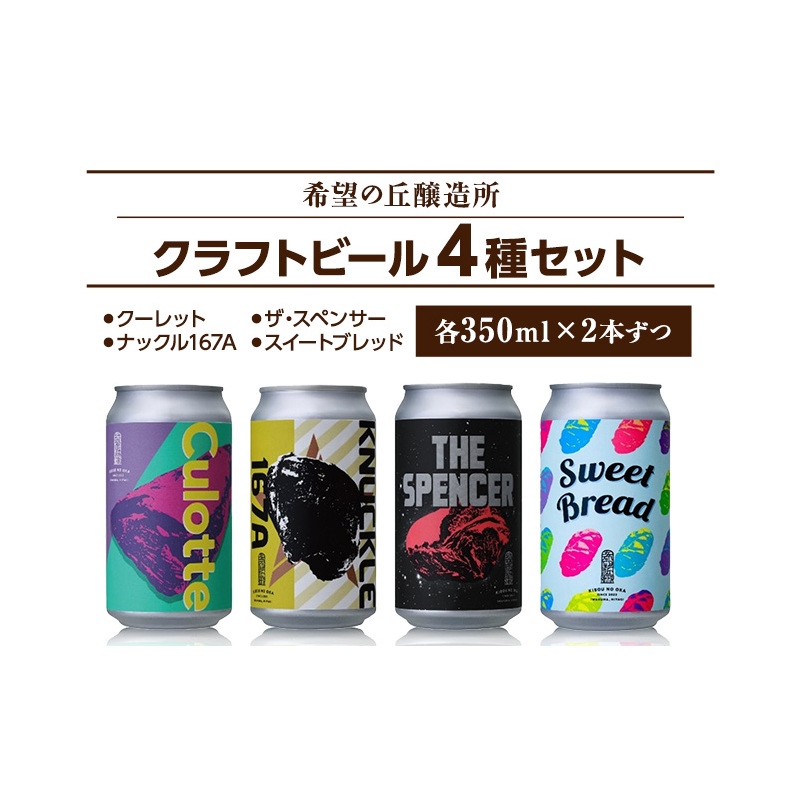 【特別寄附額】 クラフトビール 350ml 4種8本 詰め合わせ セット 利久 希望の丘醸造所 ビール 飲み比べ 地ビール 缶ビール お酒 酒 地酒 アルコール 飲み比べセット ギフト プレゼント 贈答 贈