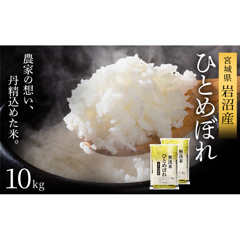 【令和7年産新米】 無洗米 ひとめぼれ 10kg 米 岩沼産 お米 白米 ブランド米 単一原料米 10キロ こめ コメ おこめ ご飯 ライス 東北 宮城県産 宮城県産ひとめぼれ 宮城米 宮城 宮城県 岩沼市宮
