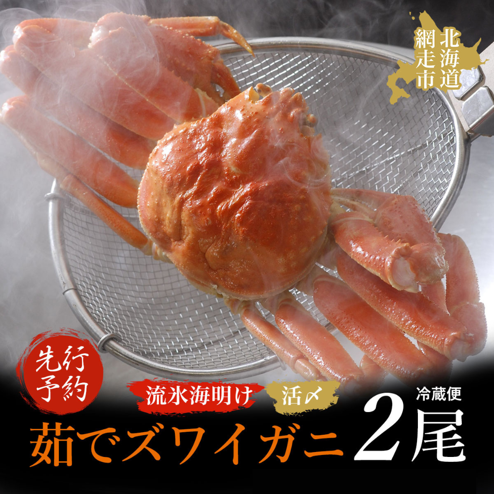 <先行予約>流氷海明け活〆茹でズワイガニ(冷蔵便)【2026年4月中旬発送開始予定】 ABAO2130北海道網走市50000魚介・海産物カニ