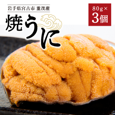 高級珍味「焼うに」3ヶセット【配送不可地域:離島】【1023929】岩手県宮古市26000魚介・海産物イカ・タコ・ウニ