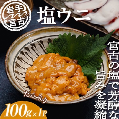 塩うに100g×1ケ 三陸宮古産【配送不可地域:離島】【1462718】岩手県宮古市17000魚介・海産物イカ・タコ・ウニ