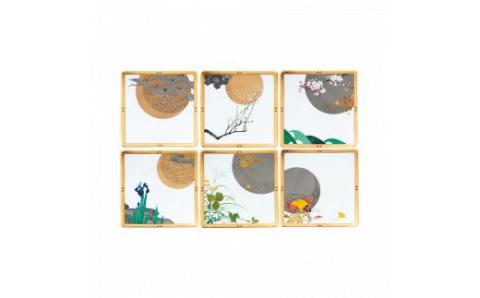 四季彩舞曲15cm菓子皿揃(6枚)(絵変り) 058-H1035佐賀県伊万里市371000雑貨・日用品食器・グラス