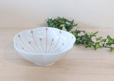 伊万里焼 小花十草(赤)桜鉢(小) 165-H1068佐賀県伊万里市16000雑貨・日用品食器・グラス