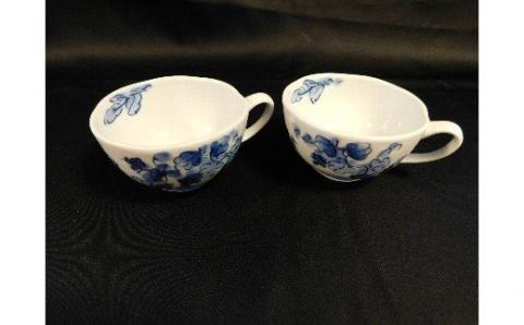 【伊万里焼】葡萄絵スープカップ2個セット(陶咲花) 031-H407佐賀県伊万里市26000雑貨・日用品食器・グラス