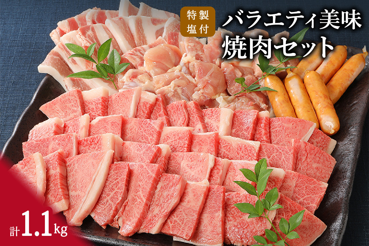 バラエティ美味 焼肉セット 牛肉 豚肉 鶏肉 1.1kg 006-J298佐賀県伊万里市17000肉牛肉