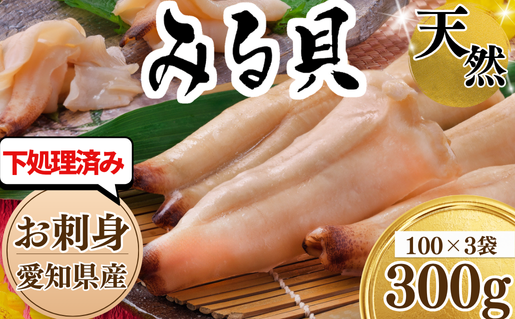 岬だより <貝専門店> 天然 白ミル貝 100g × 3袋 冷凍 新鮮 海鮮 鮮度 風味 魚介 貝 海の幸 お刺身 寿司 バター焼き ご飯 甘み おつまみ 酒 おすすめ 人気 愛知県 南知多町 三河湾 【離島不可