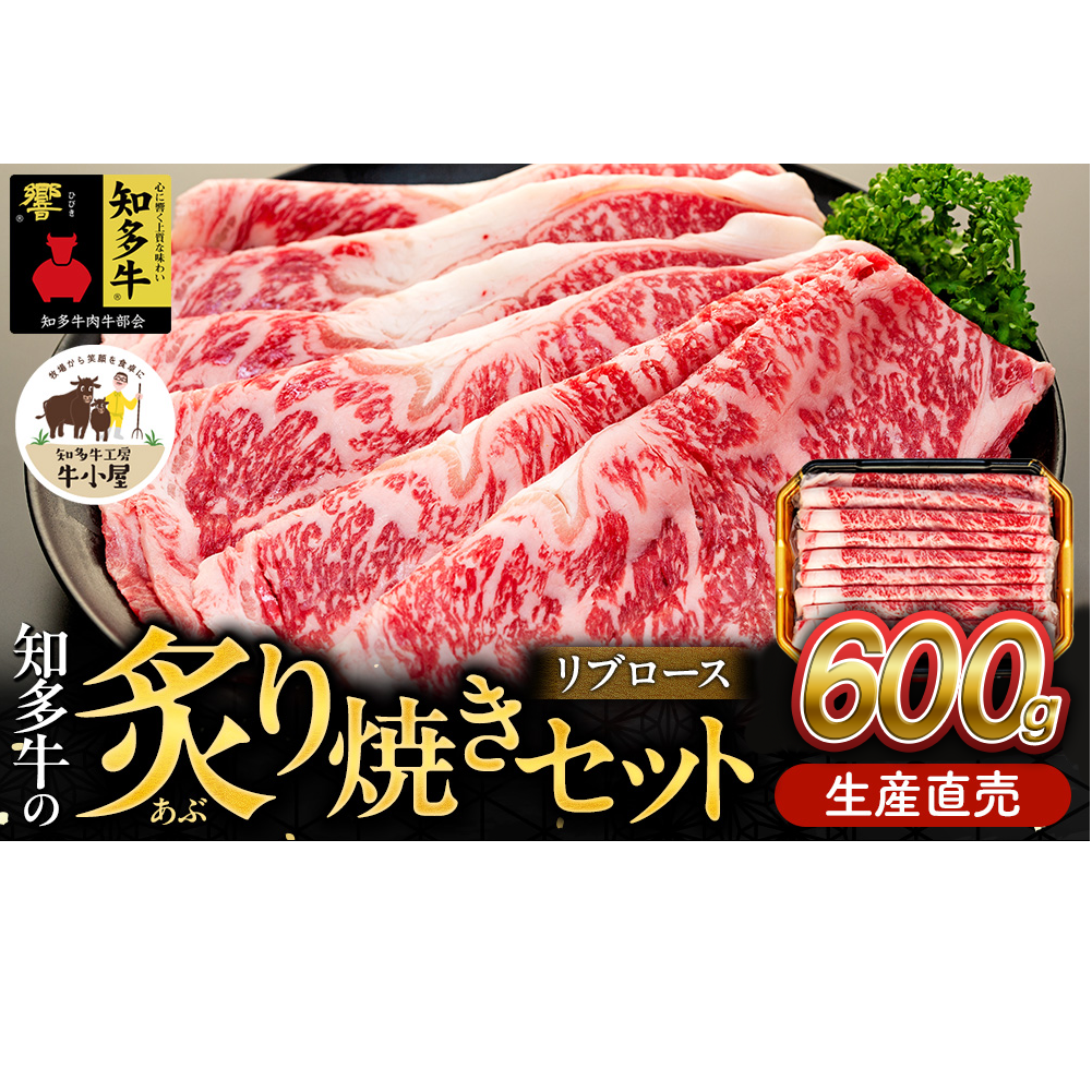 <生産直売>知多牛 響 リブロース 炙り焼き セット 600g (冷凍) 焼肉愛知県南知多町30000肉牛肉