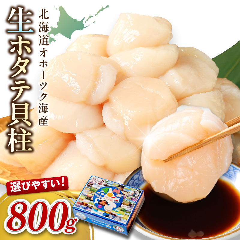 【2025年12月発送】北海道オホーツク海産 ホタテ貝柱 800g 生食用 ( 海鮮 魚介 魚介類 貝 貝類 帆立 ほたて お刺身 刺身 貝柱 海鮮丼 帆立貝柱 人気 ふるさと納税 ホタテ )【037-0016】北海道北見