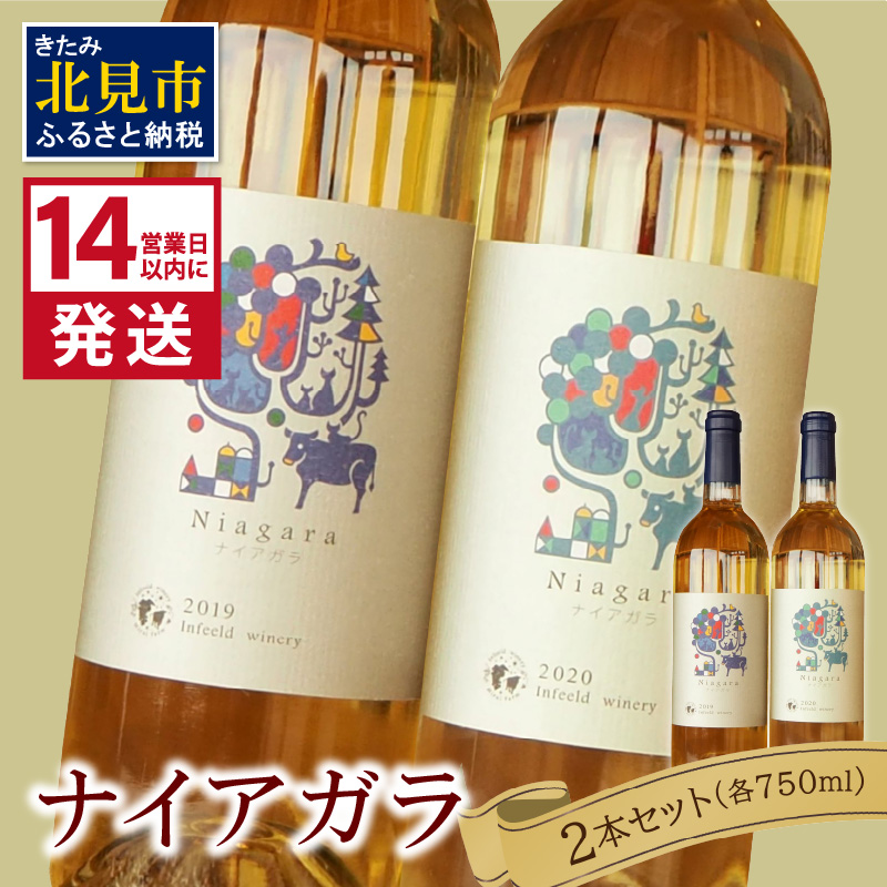 《14営業日以内に発送》ナイアガラ2本セット ( ワイン お酒 酒 ぶどう セット )【138-0006】北海道北見市20500酒・アルコールワイン