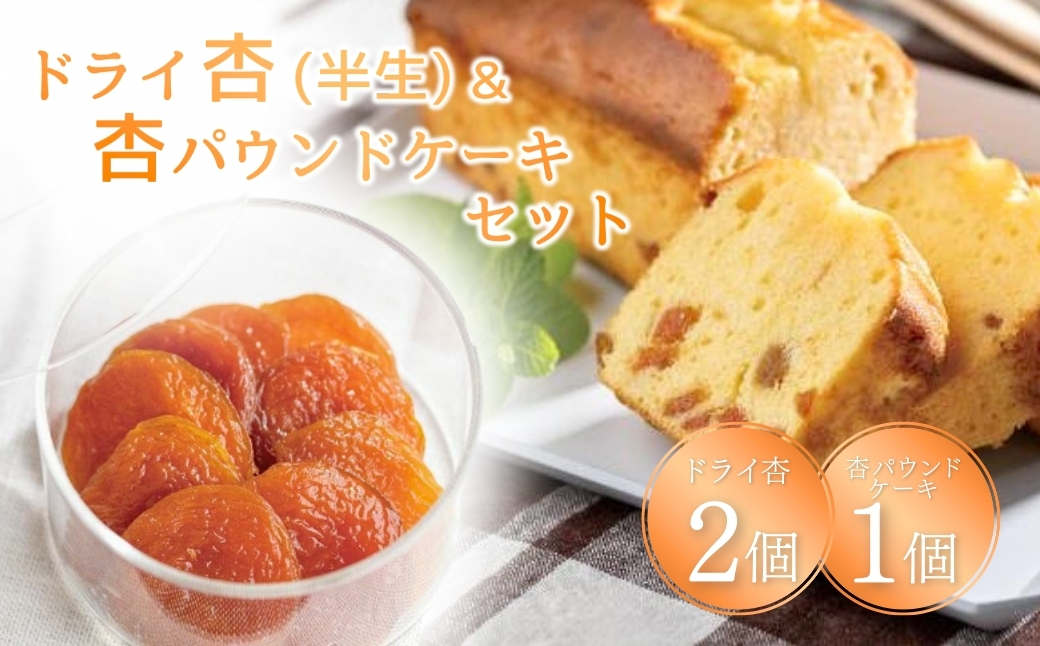 ドライ杏(半生) & 杏パウンドケーキ セット|ドライあんず 半生ドライフルーツ 果物 長野県産 信州 千曲市長野県千曲市14000菓子・スイーツケーキ・カステラ