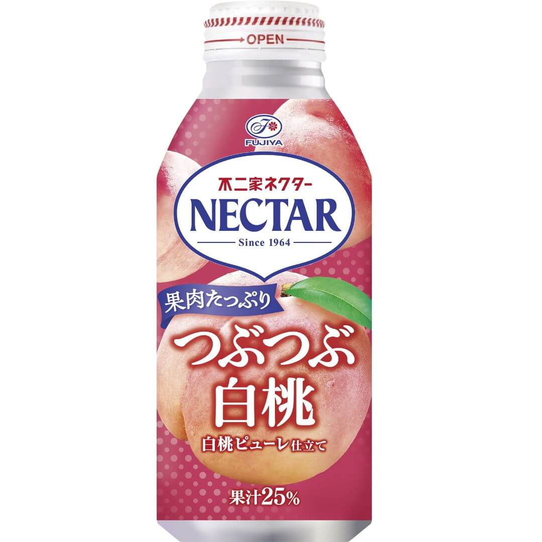 不二家ネクターつぶつぶ白桃 380g×24缶入り|フルーツジュース 白桃ジュース 信州 長野県千曲市長野県千曲市19000お茶・飲料果汁・野菜飲料