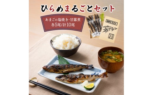 ひらめまるごとセット(あまごの塩焼き・甘露煮 計10尾)岡山県鏡野町14000魚介・海産物