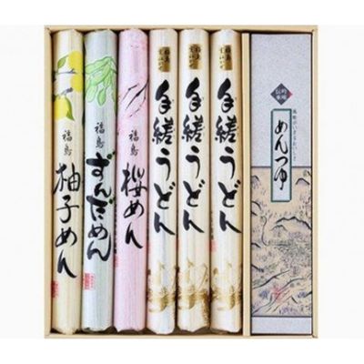 No.2587手縒めん詰合せ 「彩り」福島県福島市15000麺そば