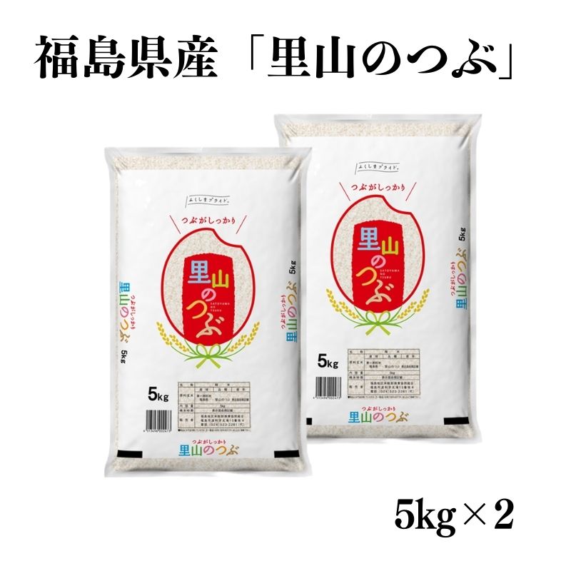 No.3048 【令和6年産】福島県産米「里山のつぶ」精米 5kg  2袋福島県福島市32000米・パン白米
