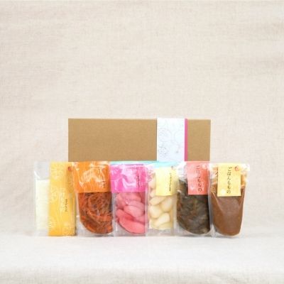 No.0659ももがある食卓セット(6種)福島県福島市17000鍋セット・総菜・加工食品漬物・梅干・キムチ