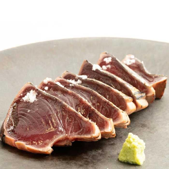 プレミア和歌山認証品 黄金藁焼き戻りカツオタタキ (藻塩セット) 1kg【KS1】和歌山県高野町11000魚介・海産物鮮魚